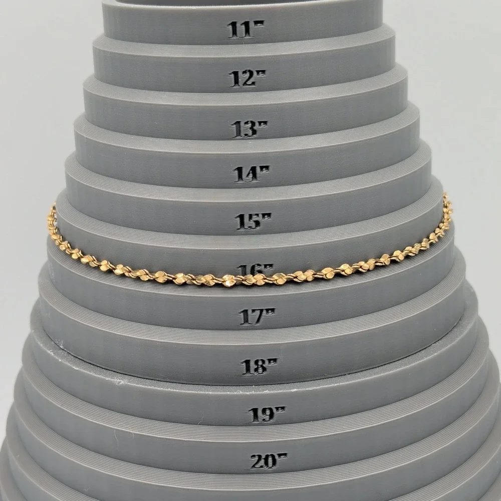 Vintage Sigal‎ Gold Tone Twisted Flat Link Serpentine Chain Necklace 16